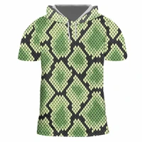 ifpd eu size animal hooded t shirts mens fashion 3d tee shirt printing snake scale streetwear plus size 6xl attire mans shirts