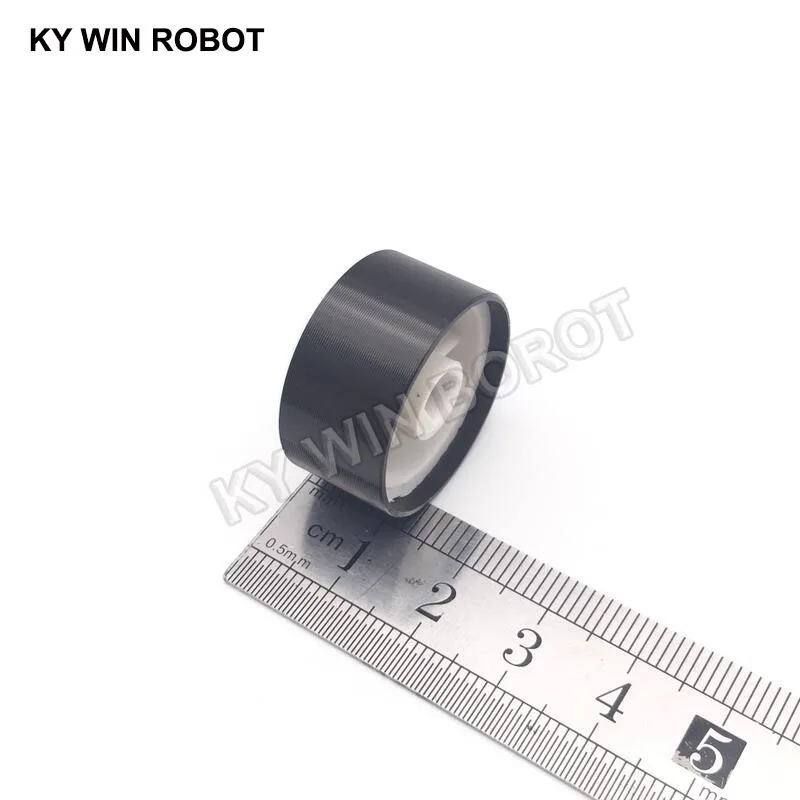 1 pcs 25x13mm 6mm Shaft Hole Aluminum Alloy Potentiometer Knob Black (D-axis)