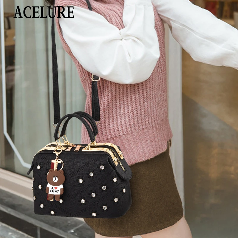 

Women Handbags New Female Korean Handbag Fashion Crossbody Shaped Sweet Shoulder Bag Flowers Small Bags Messenger Bag ACELURE