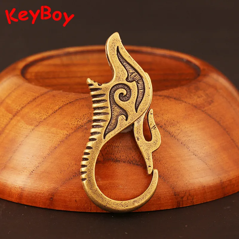 Латунный брелок для ключей в виде слона носа Мужская подвесная пряжка на талию