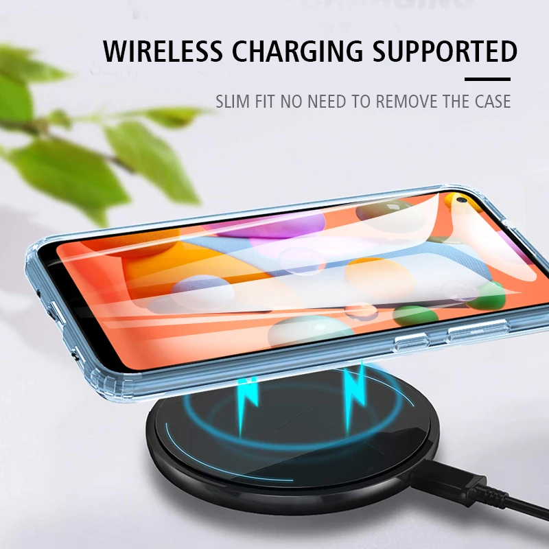 Роскошный прозрачный чехол для телефона Galaxy A11 2020 Global A115 ТПУ бампер с защитой от