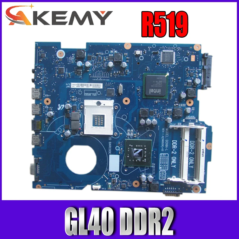 AKEMY BA92 05696A 05696B для samsung R519 Материнская плата ноутбука GL40 DDR2 BA41 01106A 01104A