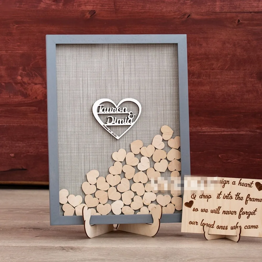 Современная Деревянная Гостевая Книга по индивидуальному заказу для свадьбы