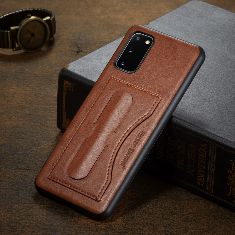 

Роскошный креативный чехол для телефона Samsung Galaxy S20 Ultra S10 S9 Note 10 9 Plus S20 Plus, простой кожаный чехол-подставка с кармашком для карт