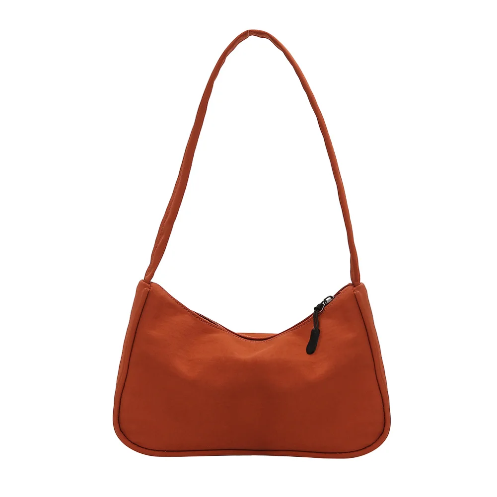 

One Shoulder Travel Shopping Nylon Bag Classic Handbag Ladies Solid Color Female Underarm Pouch Messenger Baguette Bag