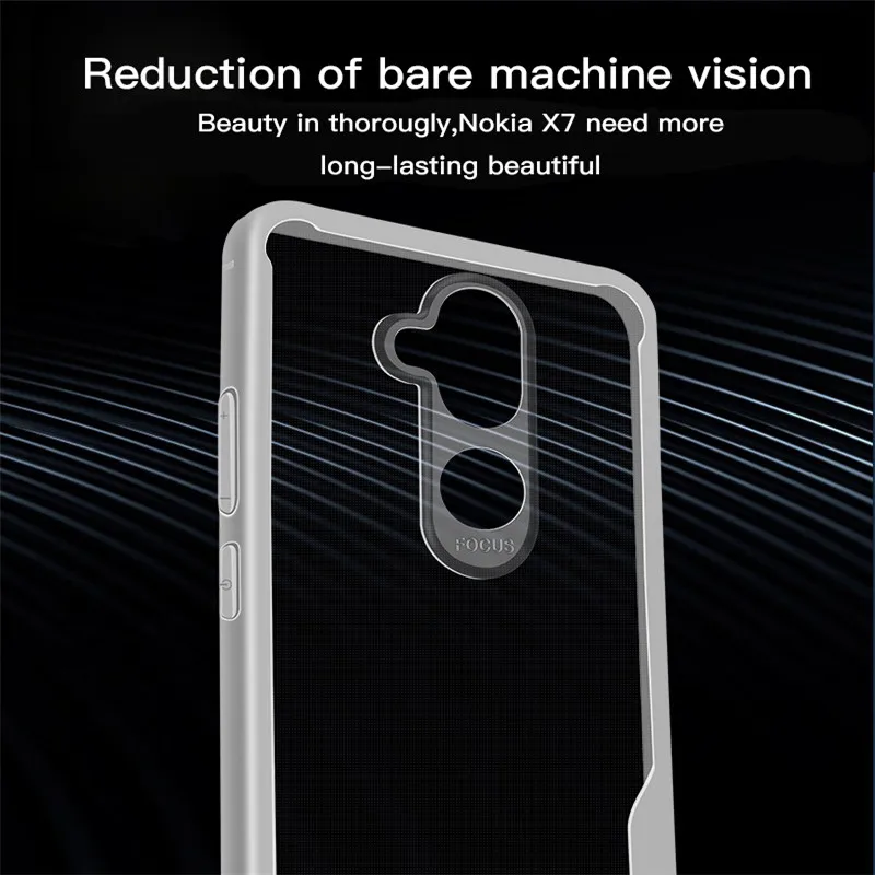 UPaitou Plain Case for Nokia 3.1 5.1 6.1 7.1 Plus 8.1 X3 X6 X7 8 7 Bumper Soft Transparent TPU Cover For |