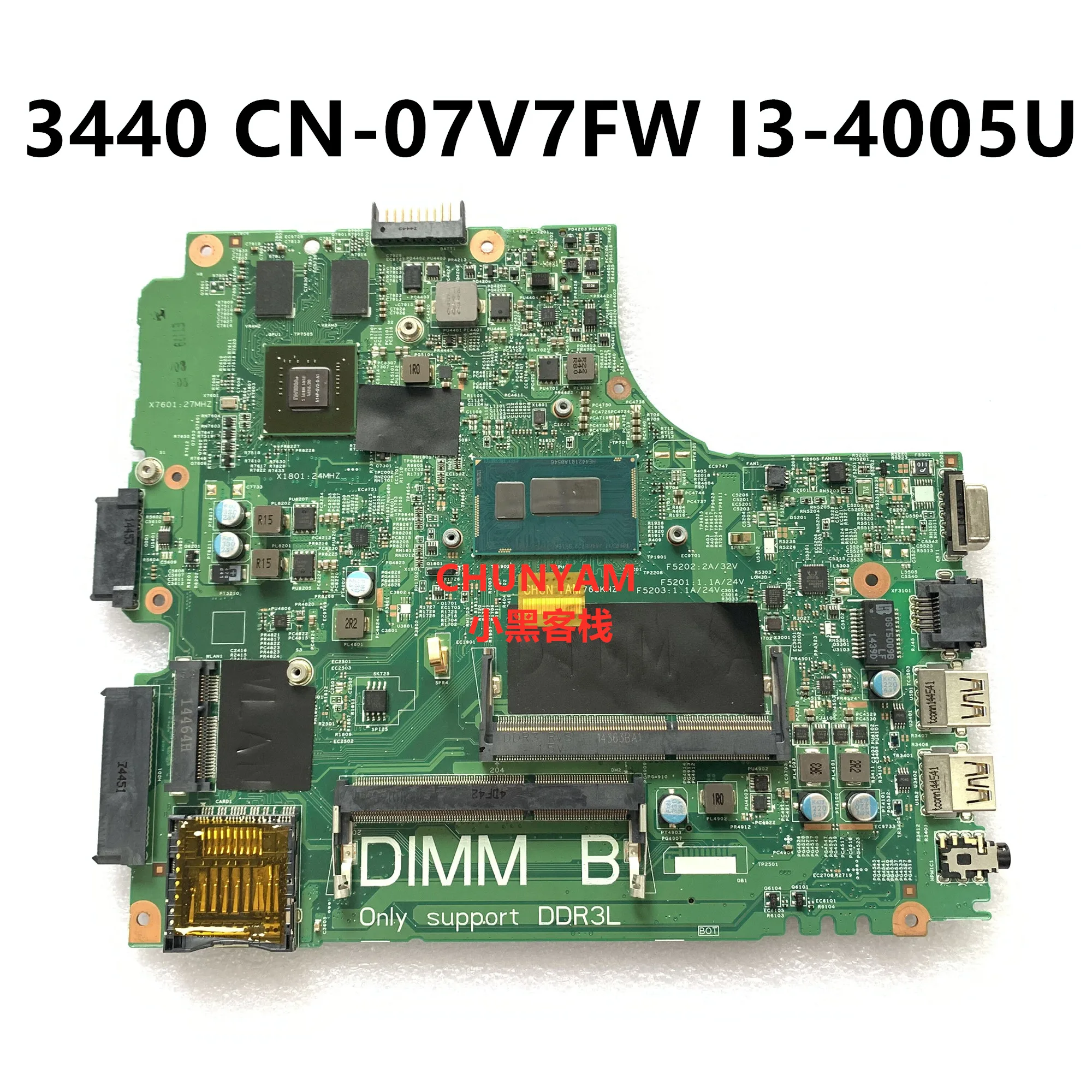 Kefu I3-4005U для материнской платы ноутбука Dell latitude 3440 DL340-HSW 13221-1 PWB: wvphn REV: A00 CN-07V7FW 7V7FW Материнская плата ноутбука
