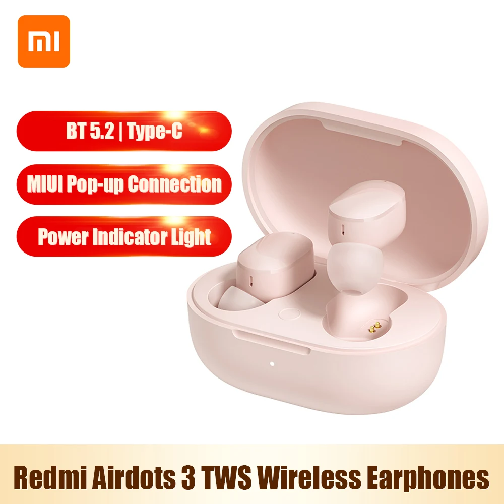 Новинка 2021 беспроводные наушники Xiaomi Redmi AirDots 3 Bluetooth 5 2 aptX адаптивные стерео басы с