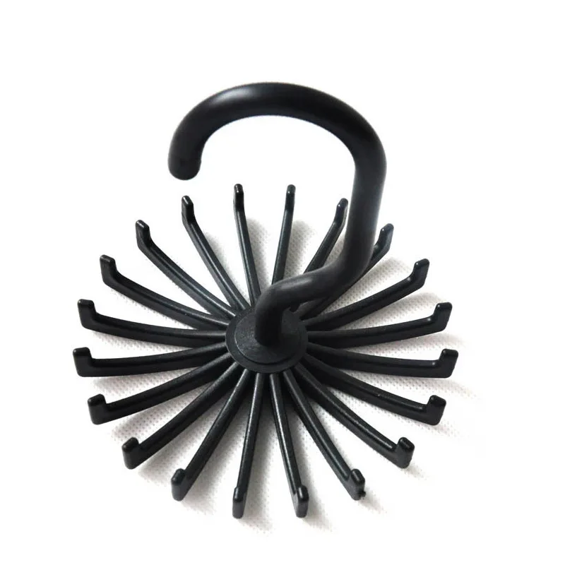 Лидер продаж мини пластиковая вешалка для галстуков 20 ремней шарфов вращающийся