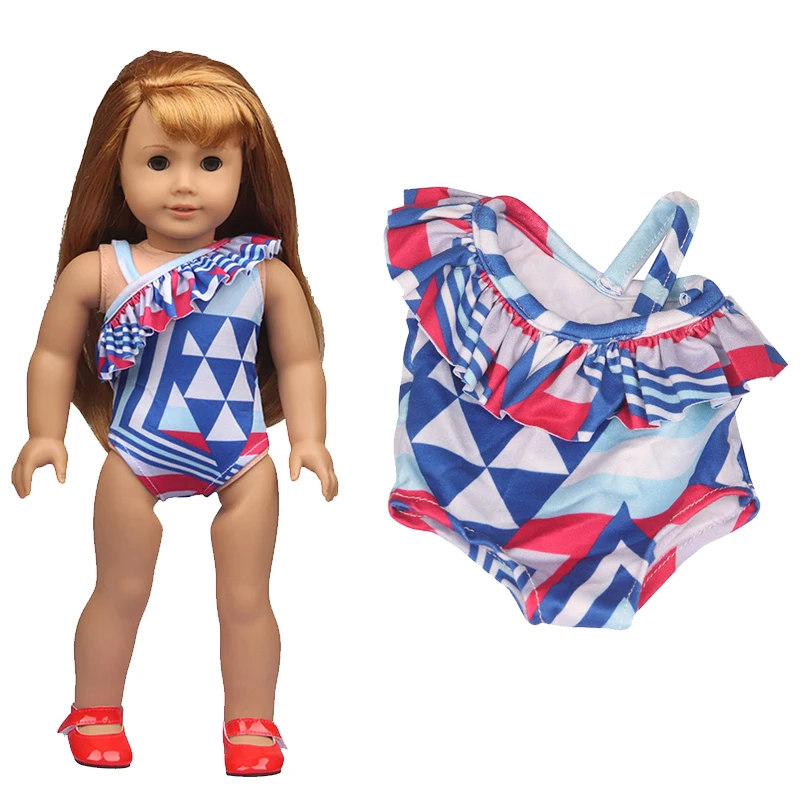 Аксессуары для летних кукол модное бикини + шпилька волос Одежда куклы 18 дюймов