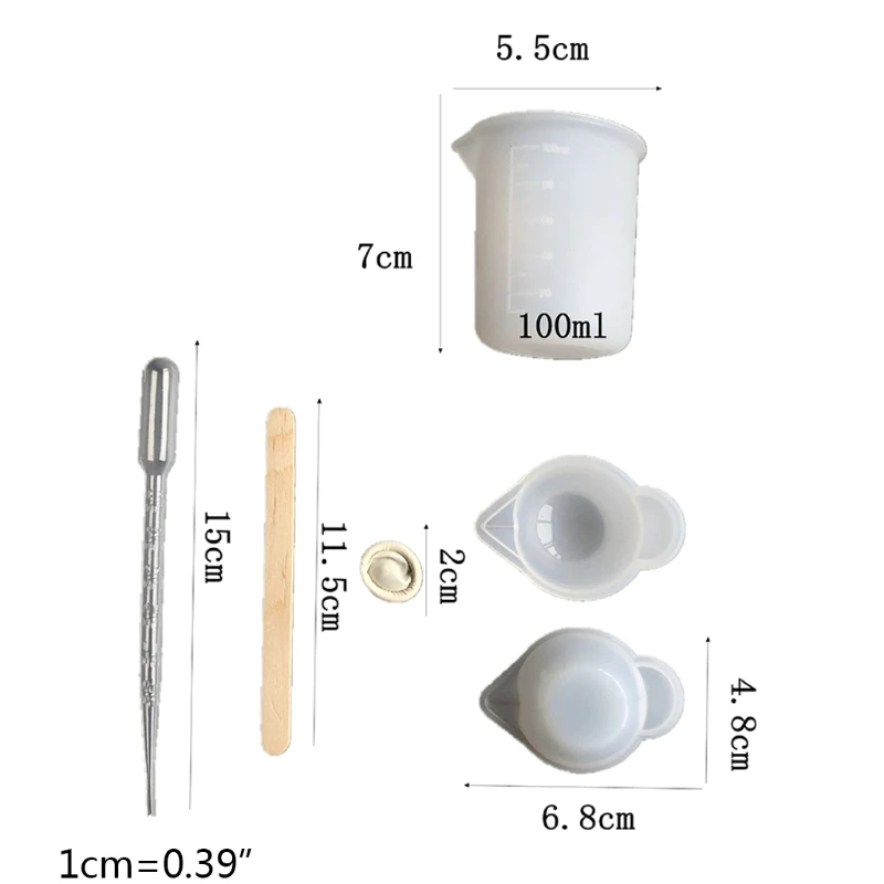 

Epoxy Resin Tools Kit Silicone Mold Tool Included Resin Measuring Cup Silicone Mixing Cups Scraper Stick Silicone Spoon and Twee