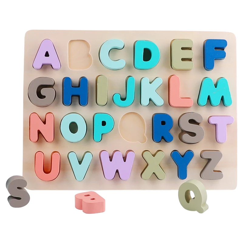 Детские игрушки деревянные Монтессори Цифровая форма алфавита подходящая