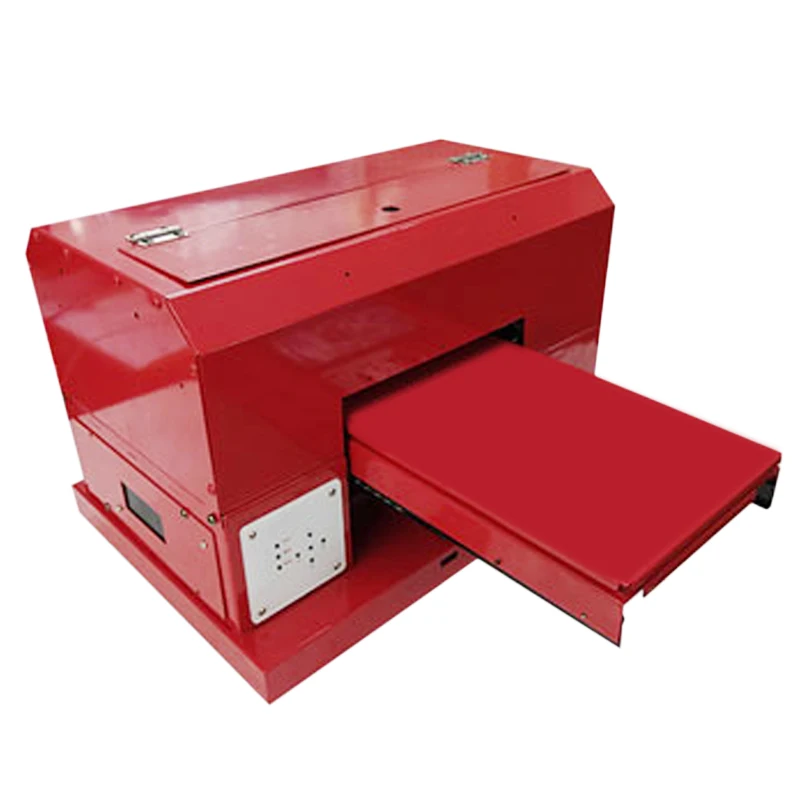 Huiti,Multicolor DTG Printer Automatic A4 Size Flatbed Printing Machine& Automatic A4 UV Printer Phone Case Glass Metal Printer - Цвет: Red