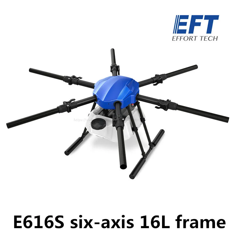 EFT новое обновление E616 S шестиосевой 16L сельскохозяйственный спрей Дрон Рама складной Дрон стойка защита растений ремень X8 система питания