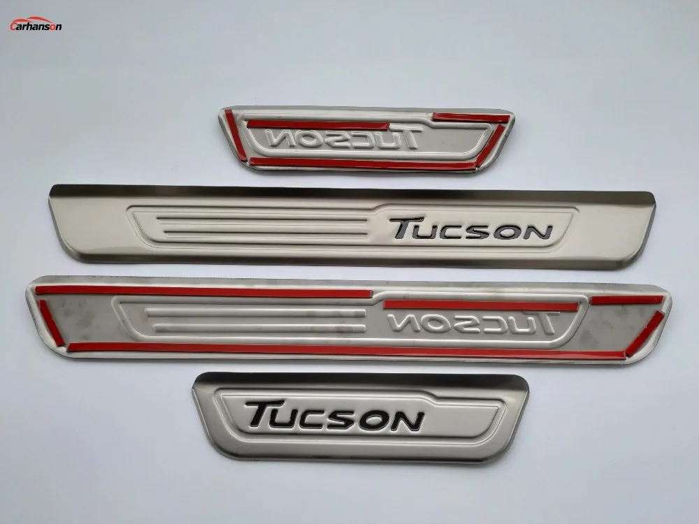 Автомобильные аксессуары Sticke для hyundai Tucson дверная педаль подоконника защита из нержавеющей стали защитная пластина отделка автомобиля-Стайлинг