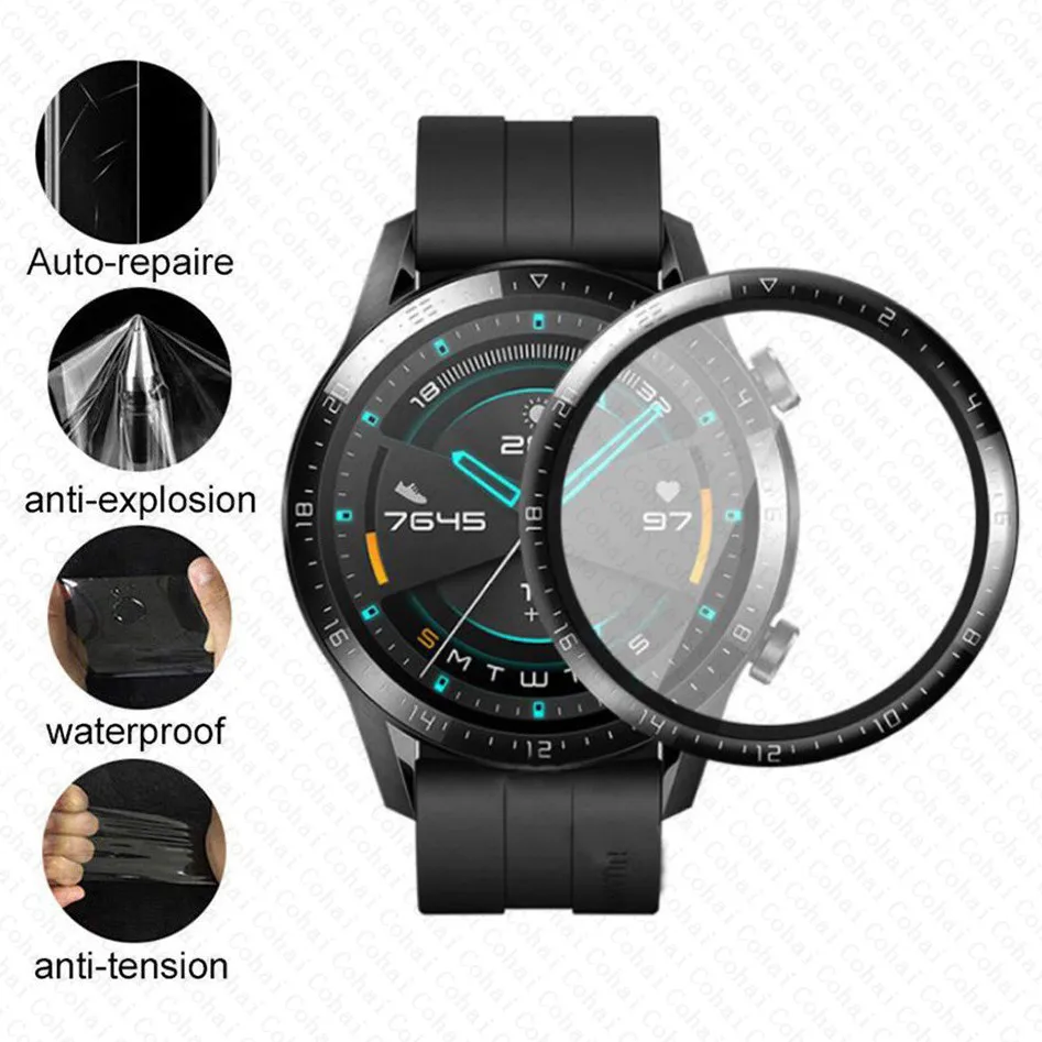 Закаленное стекло 20D с изогнутыми краями для Huawei Watch GT2 Pro GT3 GT 2 3 46 мм Защитная