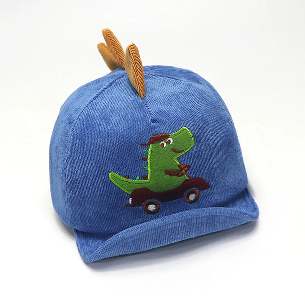 Baby Boy Hats Soft Cotton Dinosaur Sunhat Eaves Baseball Cap Sun Hat Beret baby accessories newborn New Arrival Autumn Winter | Детская