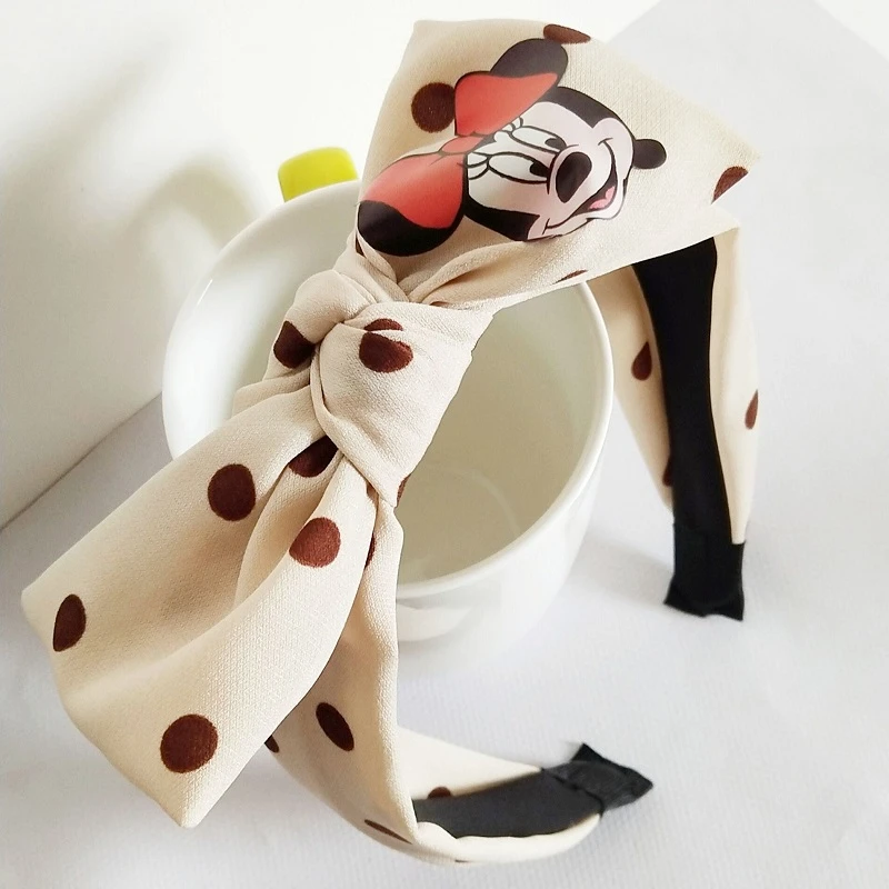 Обруч для волос в горошек с бантом Корейском стиле | Тематическая одежда и