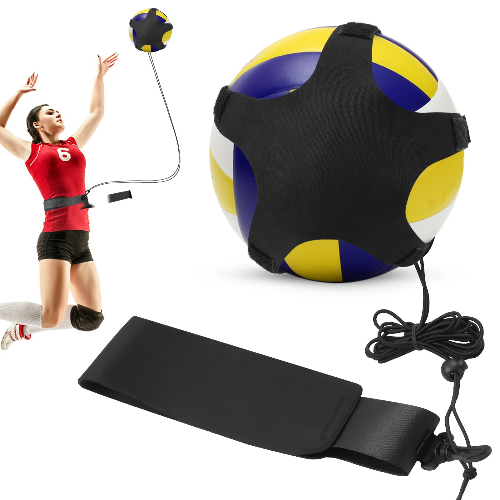 

Volleyball Training Equipment Aid Training Belt Solo Practice Trainer for Serving and Arm Swing Serve Training Accessories