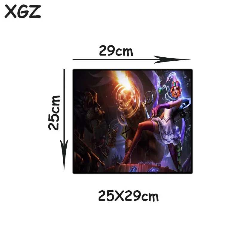 

XGZ Extra Large Mouse Pad Black Lock Edge Gunner Jinx Computer Desk Pad Fabric Non-slip Rubber for The Lol Gamer 900x400mm