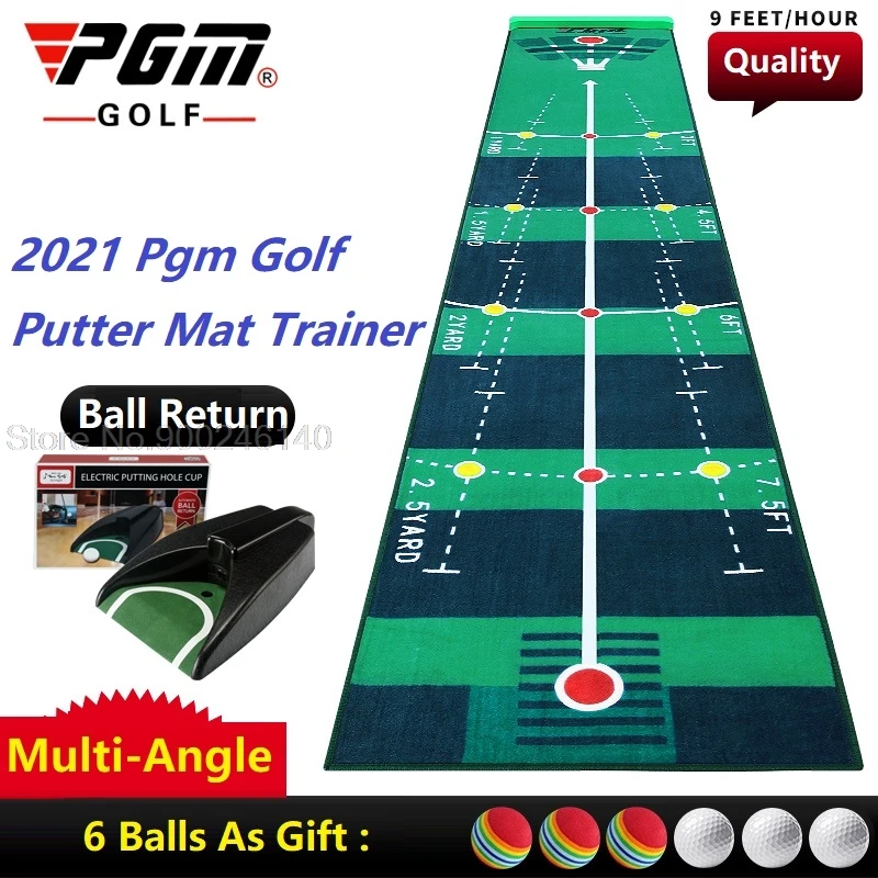 Pgm 300Cm*50Cm Golf Mat Golf Putting Green Indoor Outdoor Practice Long Hitting Mat Golfer Training Aids Sports Blanket Pad