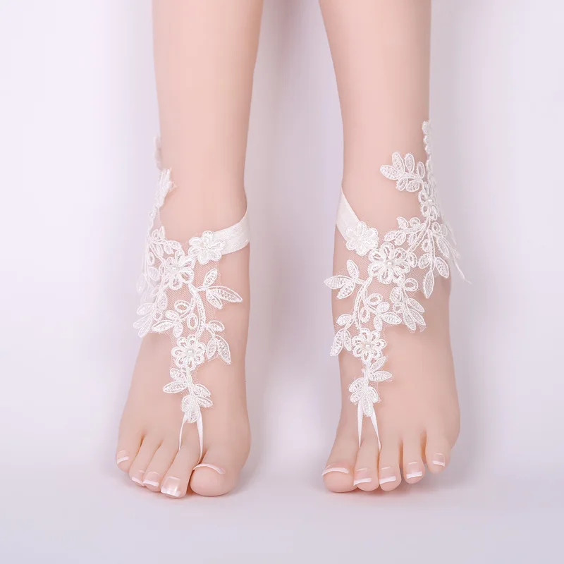 Браслет на лодыжку 1 пара новый модный анклет с кружевом цветочным листом ножная