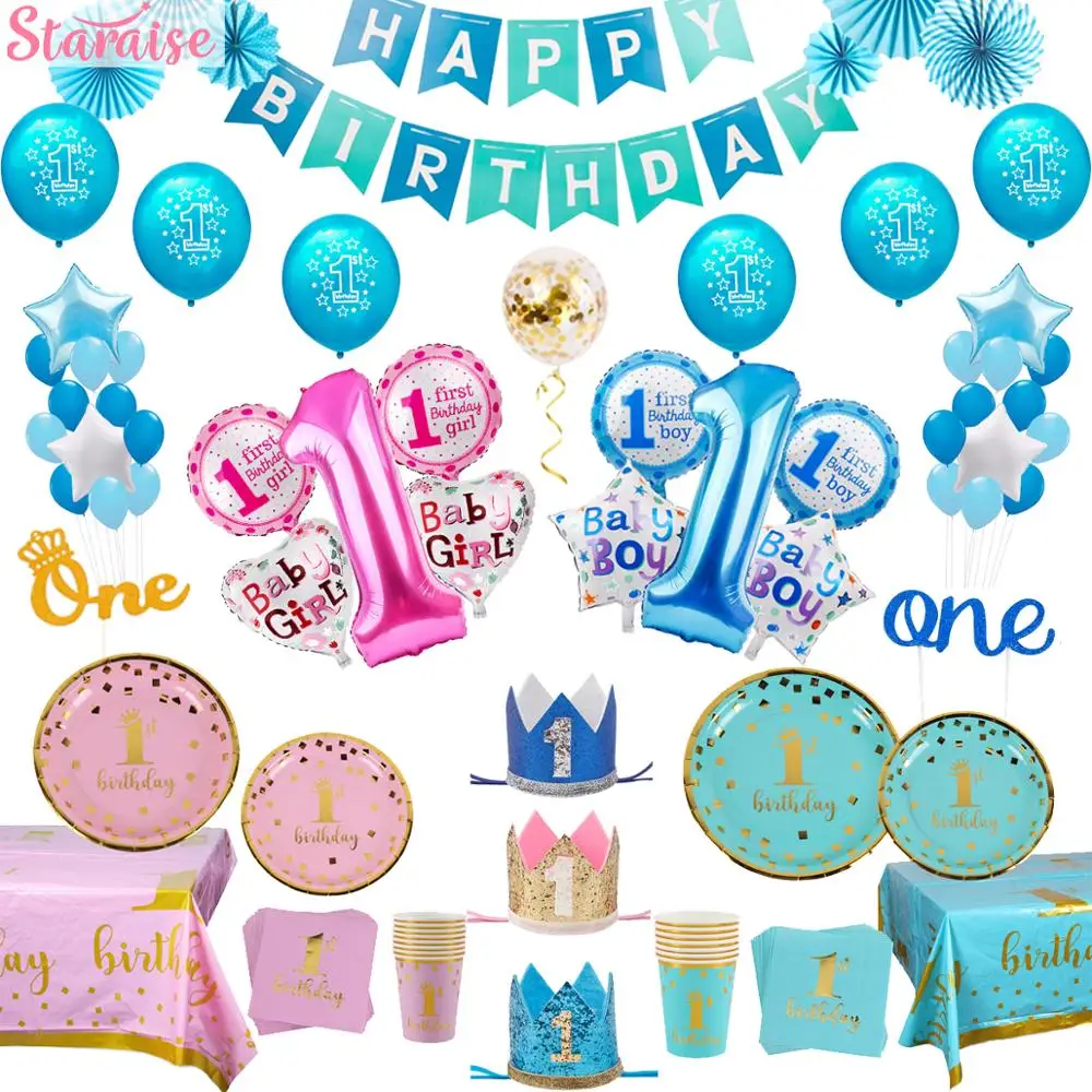 В первую очередь С Днем Рождения Фольга латекс розовый синий воздушные шары для