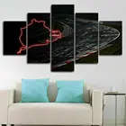 5 шт. Nurburgring ралли трек цепь гонки настенное искусство холст HD плакаты картины HD Домашний Декор Гостиная Украшение