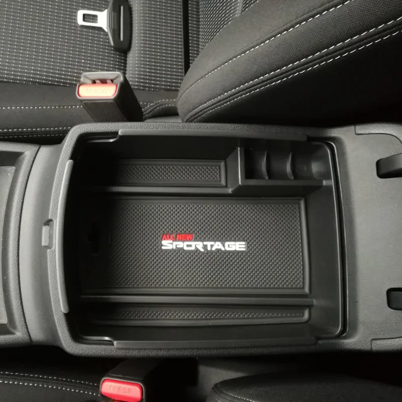 1 PCS/set Car ABS Central Armrest Storage Box Container Holder Tray For KIA All New Sportage QL KX5 2016 - 2020 AT Accessories | Автомобили