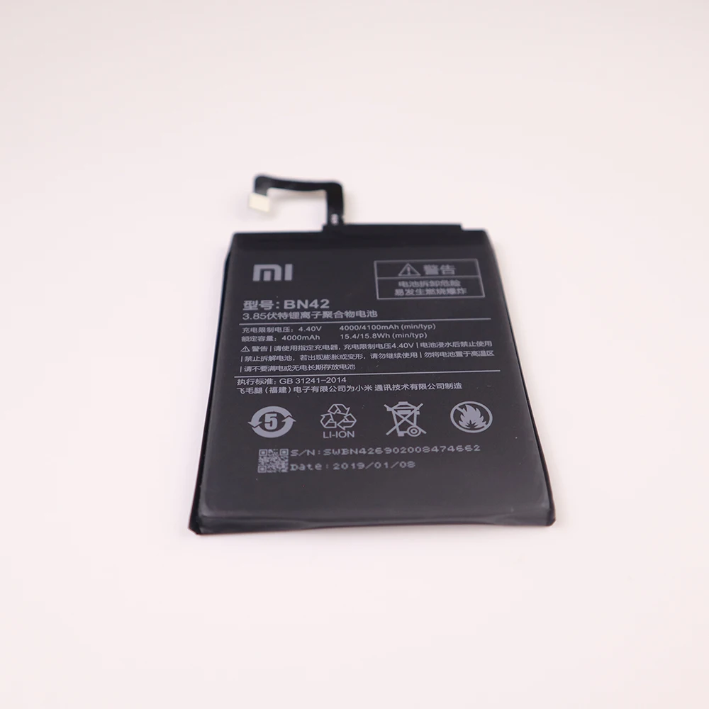 Оригинальный аккумулятор Xiao mi 100% BN42 4100 мАч для Xiaomi Hongmi Redmi 4 высококачественные