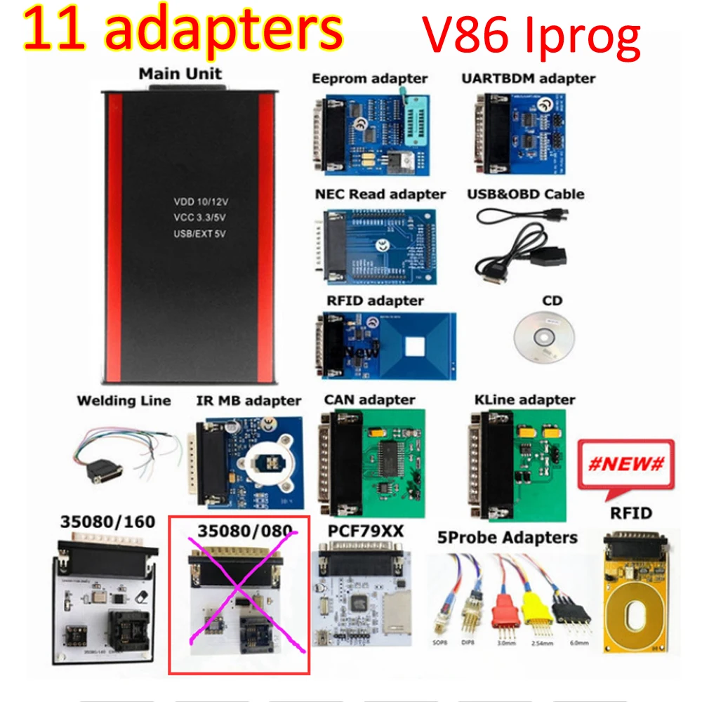 Программатор IPROG + Iprog Pro V86 поддержка нового года 3 в 1 IMMO сброс подушки
