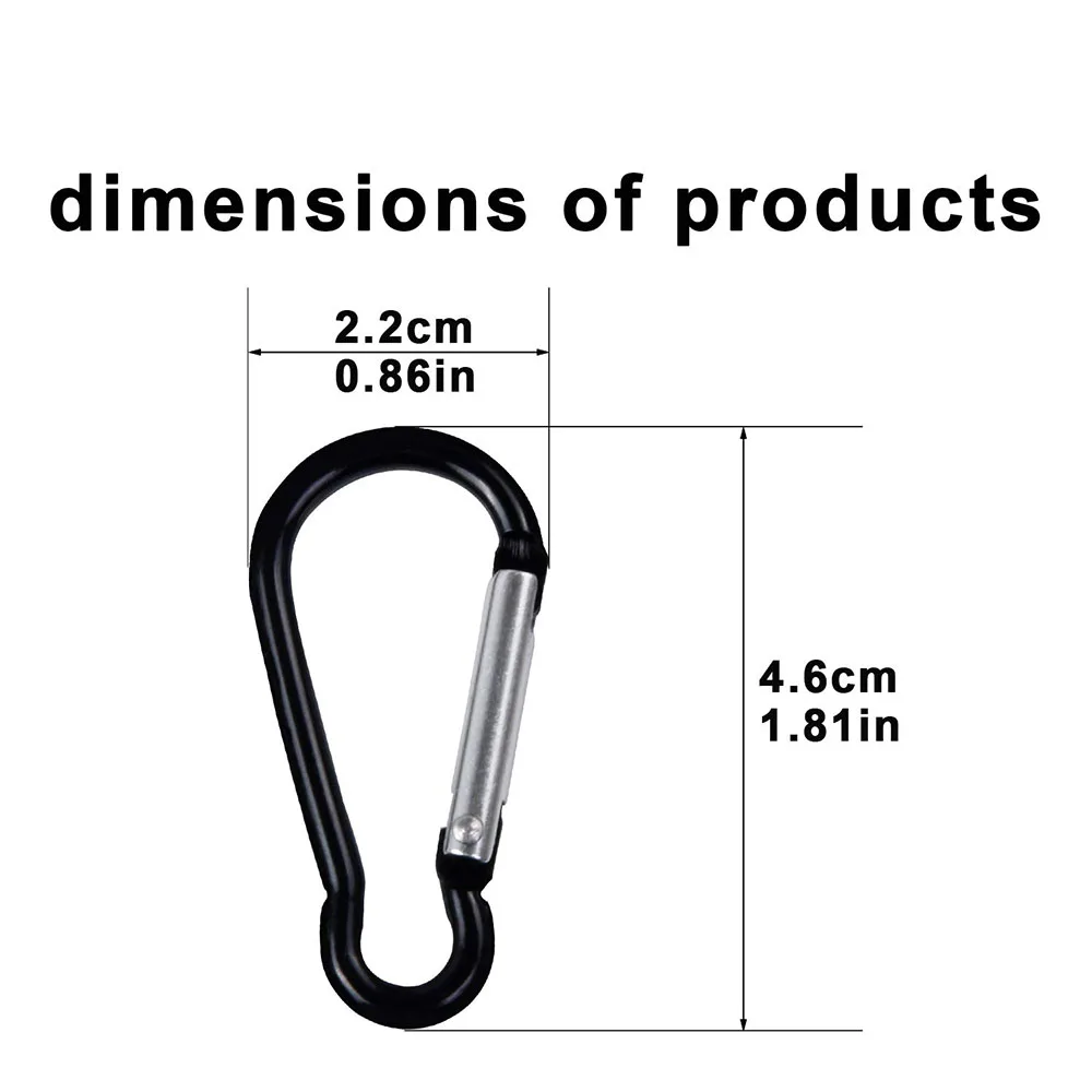 12 шт. зажим для карабина из алюминиевого сплава d образная Пряжка портативный