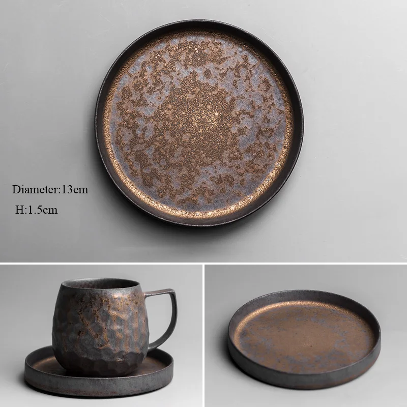 Style D(1 Saucers) TANGPIN Япония стиль фарфоровые чашки Винтаж кофе чайная чашка в китайском стиле кофе кружки Посуда для напитков - Цвет: Style D(1 Saucers)