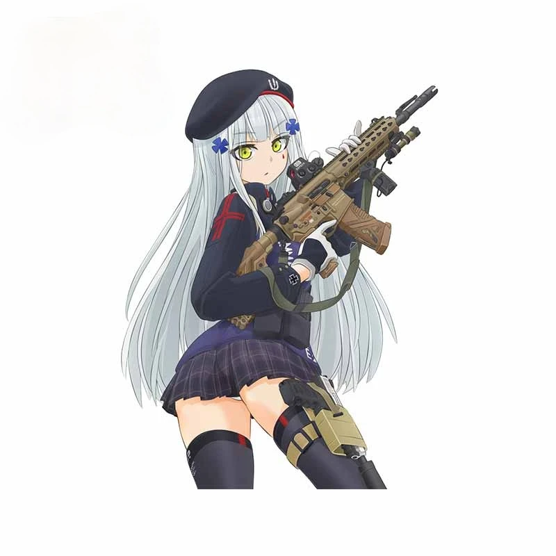 

Car Sticker Cartoon Girl Gun Funny Waterproof Personality Suitable for Window Covering Scratch Sticker PVC, 13cm X 10cm