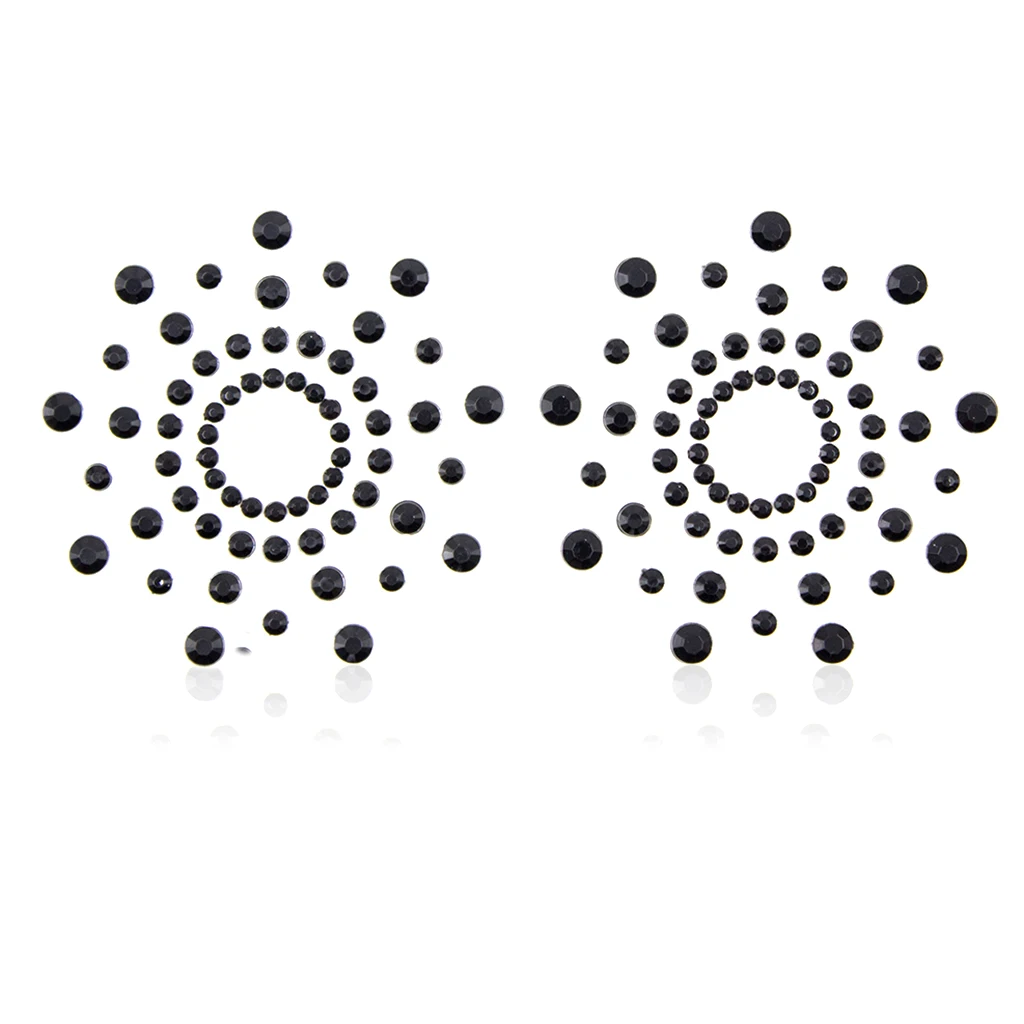 2 пары забавных сексуальных кристаллов стразы наклейки на груди для сосков