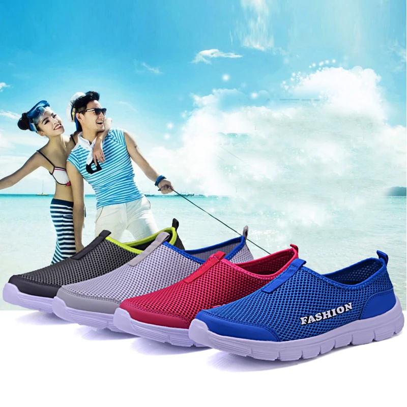 

Summer Outdoor Shoes Men Women Lightweight Breathable Mesh Creek Beach Quick Dry Wading Upstream Fishing Net Water Shoe