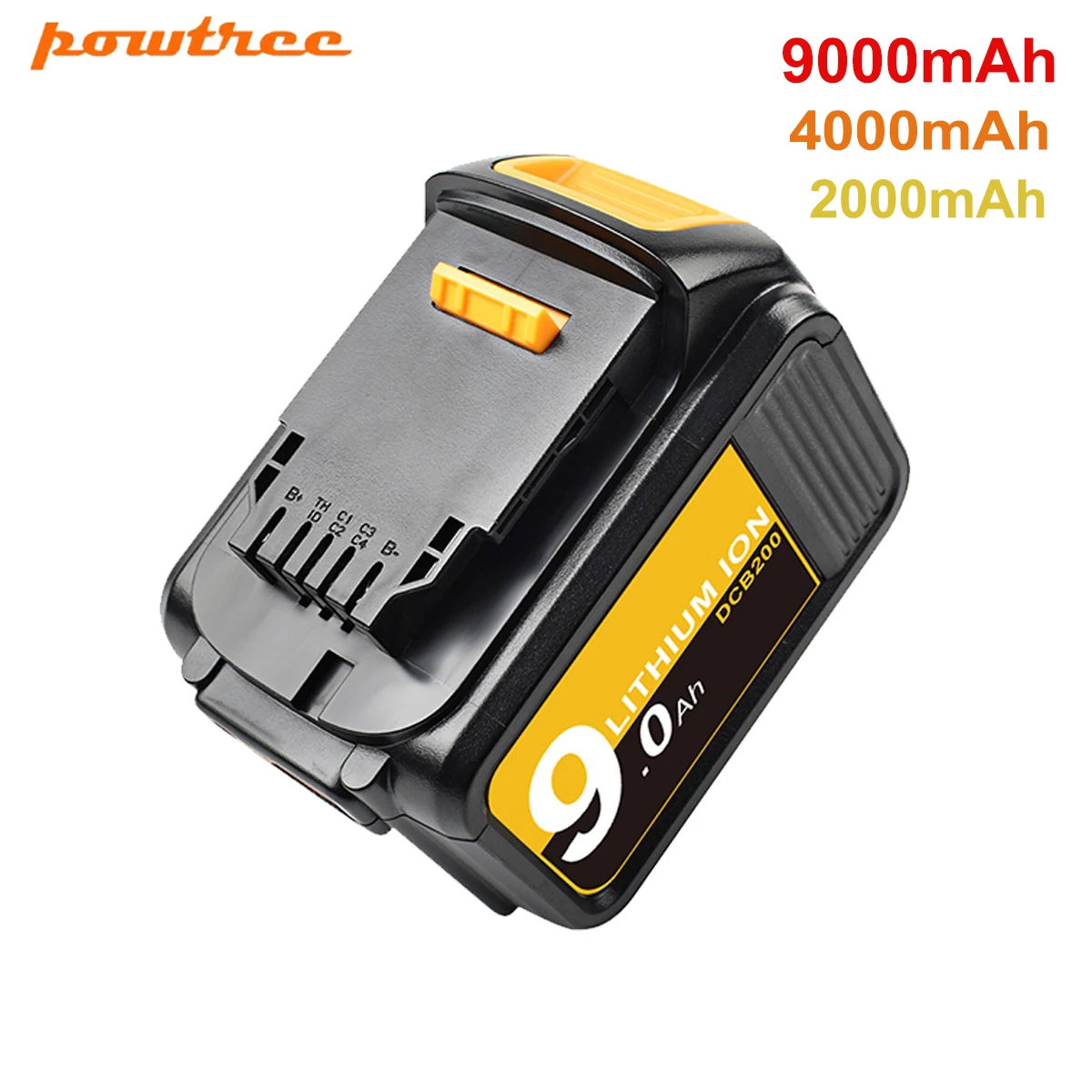 Сменный литий ионный аккумулятор Powtree 18/20 в 4 0/9000 Ач DCB200 для электроинструмента
