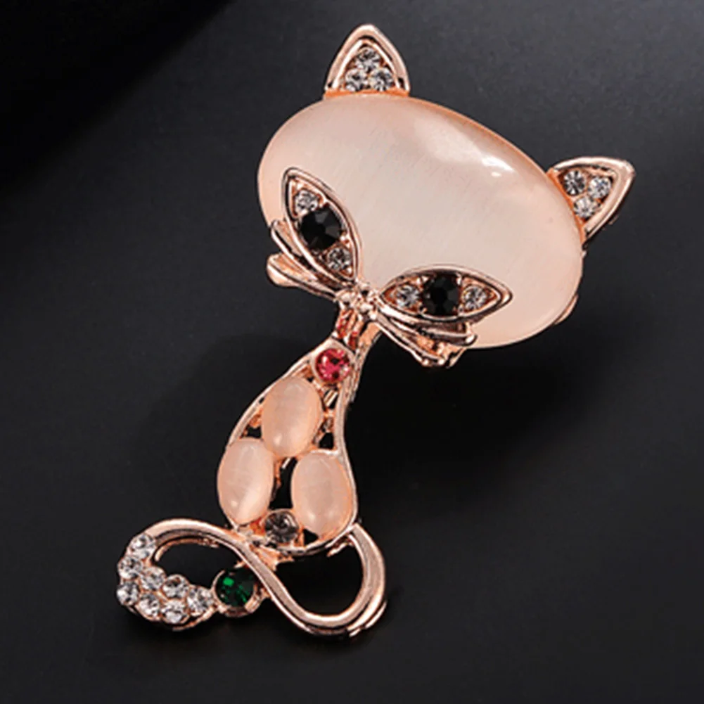 Новая женская мода броши булавка Блестящий симпатичный с кристаллами животный