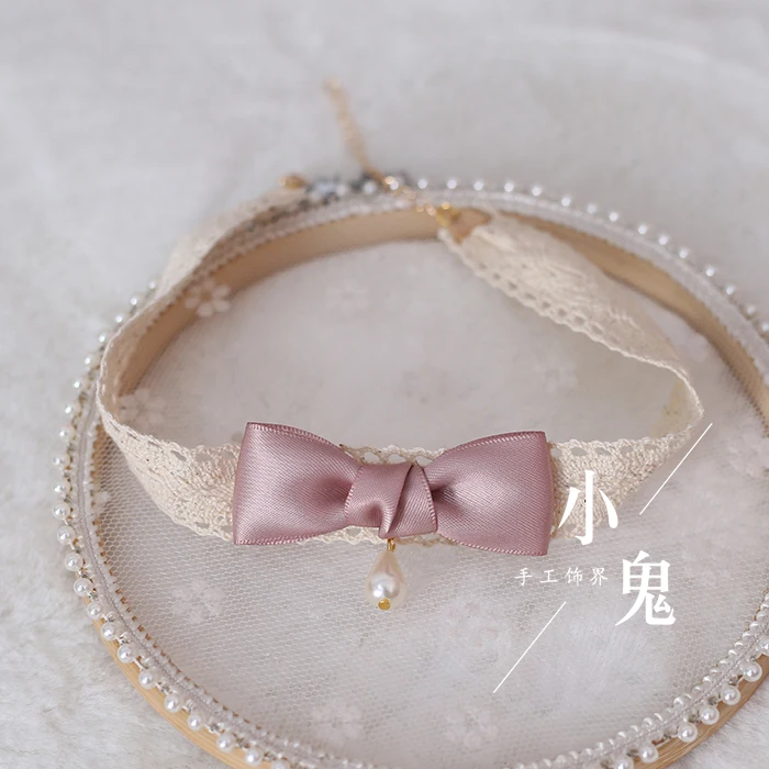No. 1 necklace Волосы "Лолита" повязка с бантиком кружевные боковые зажимы Sen Женская Шпилька Головные уборы Лолита ободок для головы гуманоид учительницы женщины - Цвет: No. 1 necklace