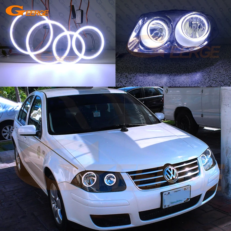 

For Volkswagen VW Jetta City MK4 2007 2008 2009 Excellent Ultra bright COB led angel eyes kit halo rings