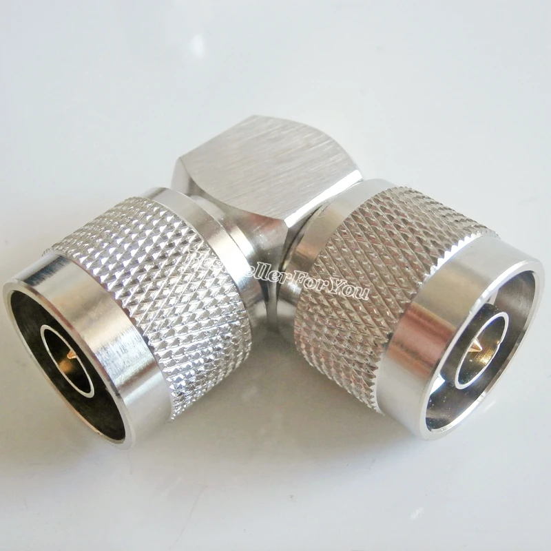 

1Pcs N Male To Male Plug 90 Degree Deg Right Angle RF Connector Coax Adapter 50 Ohm RA
