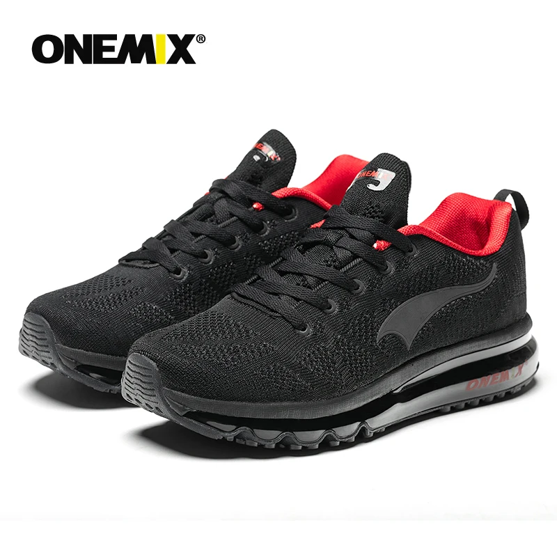 Onemix Men Running Shoes Fashion Casual Sport Air Cushion Running Shoes Men's White Outdoor Travel Walking Jogging Shoes