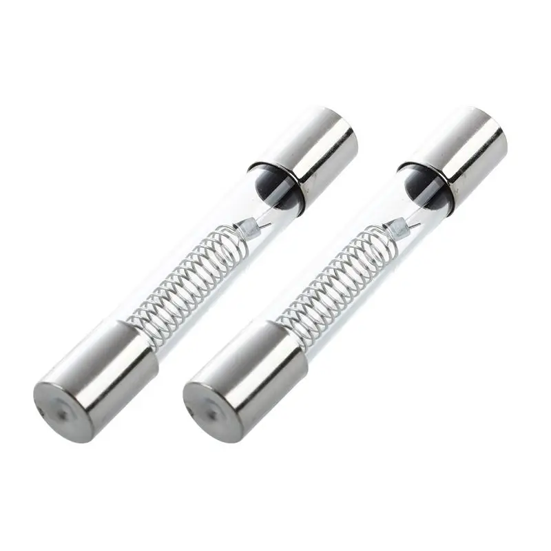 Промо-акция! 2 x 0.65A 5KV 6 мм x 40 мм осевые Стеклянные предохранители для печи miniwave