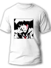 Мужская футболка Белая ковбой бибоп (аниме, anime, Cowboy Bebop, Фэй Валентайн, Trigun) - 1810