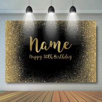 birthday photocall backgrounds black glitter golden dot background birthday anniversary party decor name years old customized