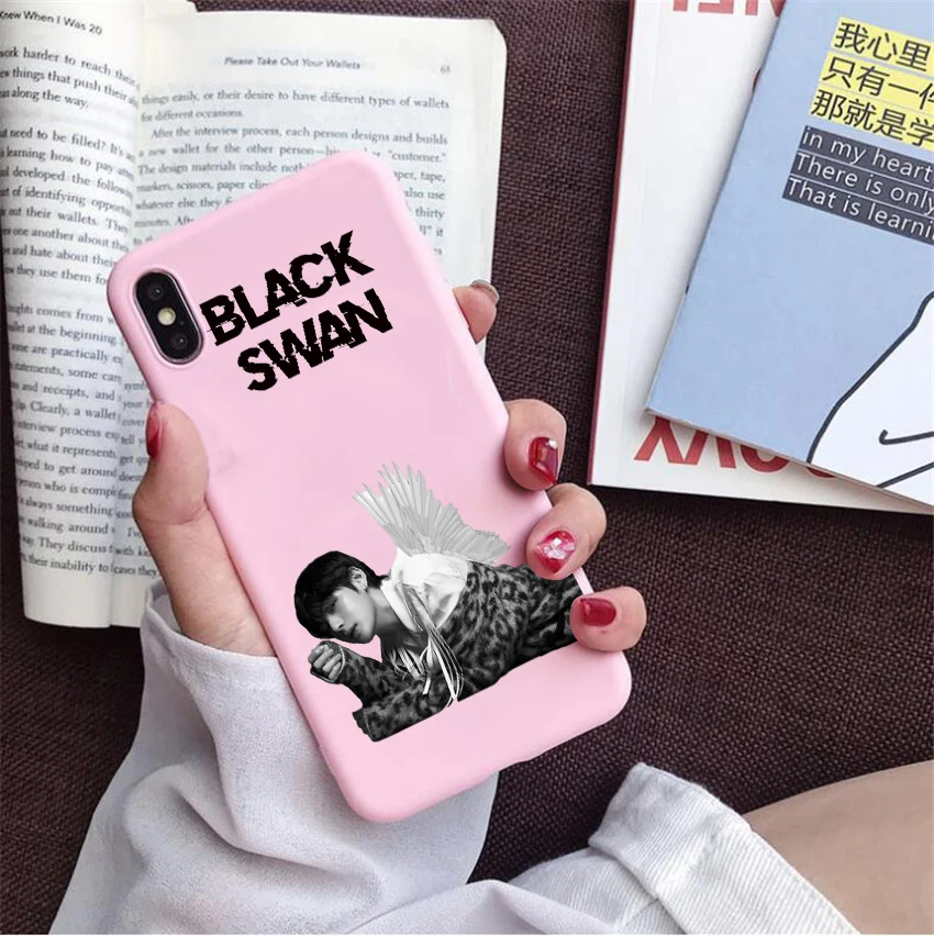 Чехол из ТПУ с изображением чёрного лебедя для iphone X 7 XS XR XSMA 11 11Pro 11ProMax|Бамперы| |