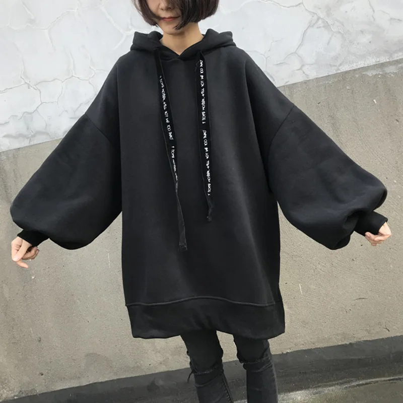 

Hoodies Women Harajuku Large Size Trendy Solid O-neck Womens Pullover Students Long Style Full Sleeve Ladies Sweatshirts