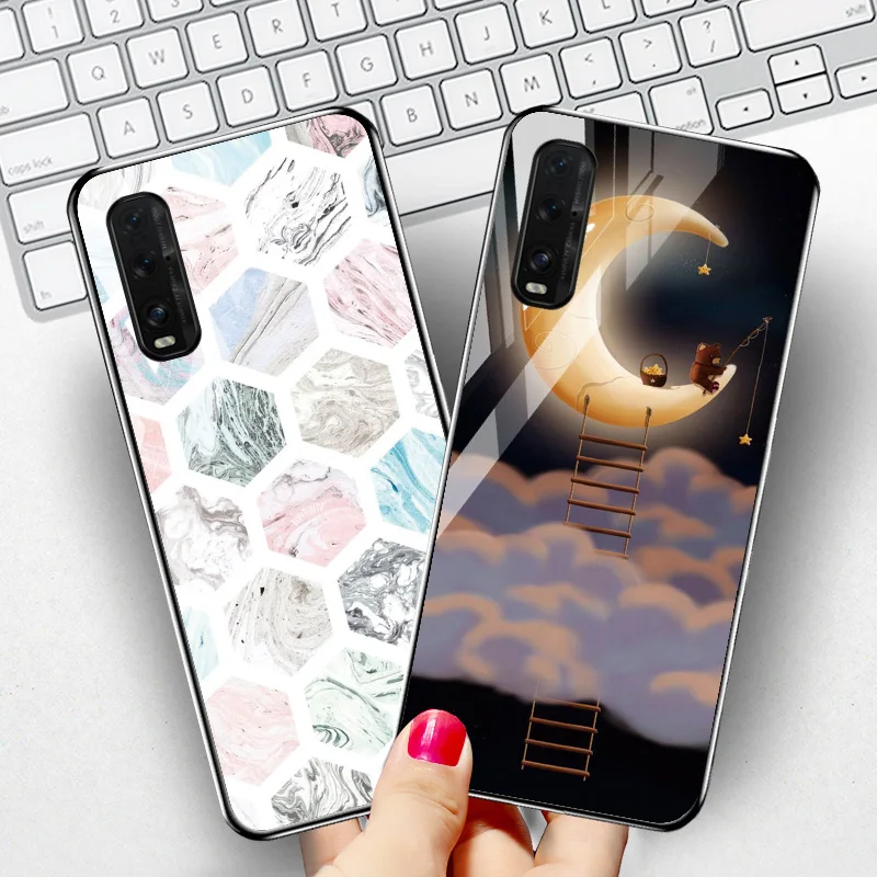 Чехол для телефона OPPO Find X2 чехол из закаленного стекла Oppo R17 F11 Pro R11S R11 Plus R15 Mirror K1 F9