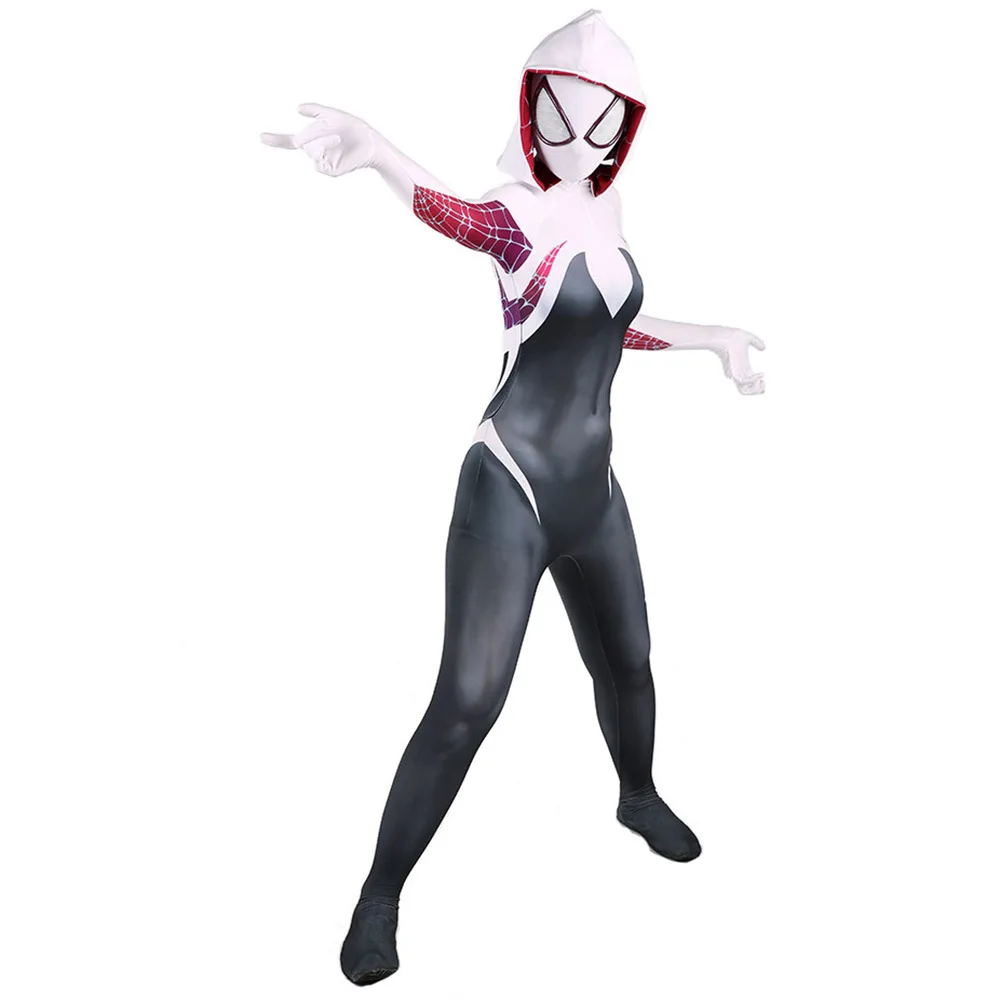 the amazing gwen stacy costume lycra spandex 3d print disfraces de halloween costume cosplay bodysuit superhero costume zentai free global shipping