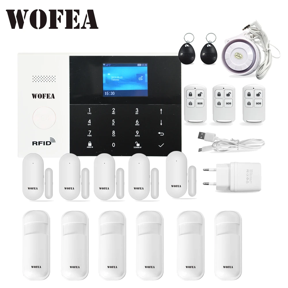 Wofea Wi Fi GPRS SIM SMS RFID карта приложение дистанционное управление Беспроводная верхняя